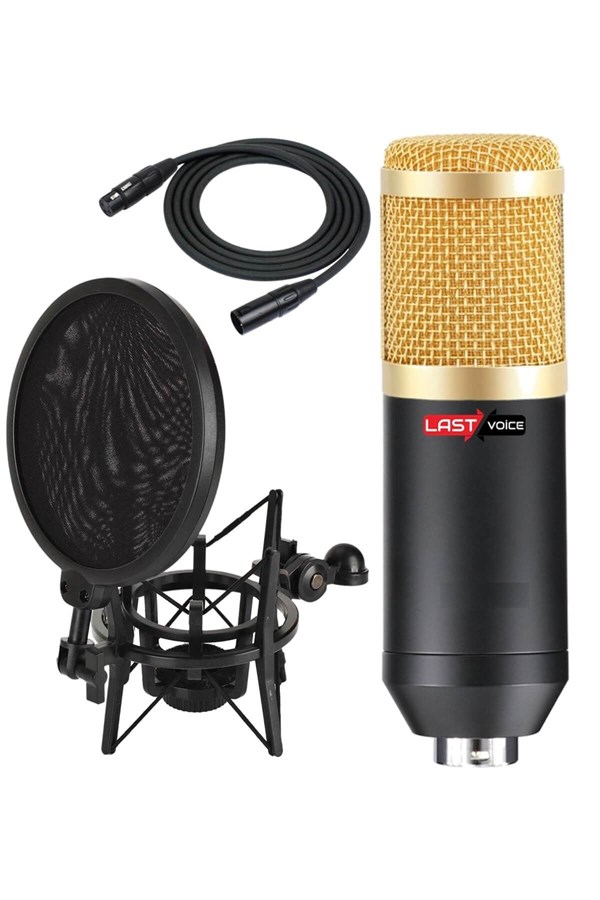 Lastvoice BM800 Mikrofon + Sh-101 Shock Mount Pop Filtre Seti