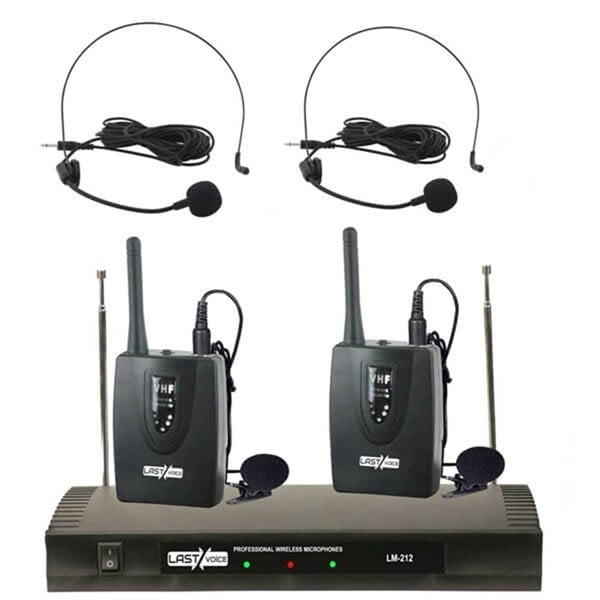 Lastvoice Lm-202H Çiftli Telsiz Kablosuz Headset Kulaklık Mikrofon