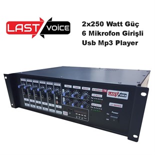 Lastvoice Lv-62250 Usb Stereo Anfi 2x250 Watt 6 Kanal
