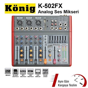König K-502Fx Stüdyo Usb Deck Mikser