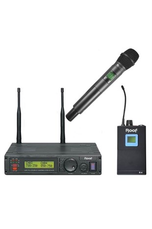 Roof R1200EY Uhf El ve Yaka Tipi Telsiz Kablosuz Mikrofon