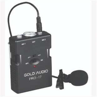 Gold Audio Pro 17 Volüm Kontrollü Kablolu Yaka Mikrofonu