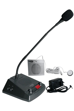 Hepa Merz HM-500G Gişe Mikrofonu (Adaptör ve Hoparlörlü)