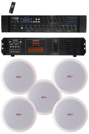 Lastvoice Maxx Paket-2 Tavan Hoparlörü ve 3 Bölgeli Anfi Ses Sistemi Paketi (Full Set)