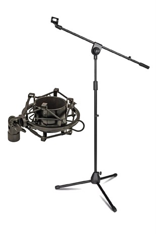 Lastvoice MS06-SHM03 Mikrofon Standı ( Ayağı ) + Shock Mount
