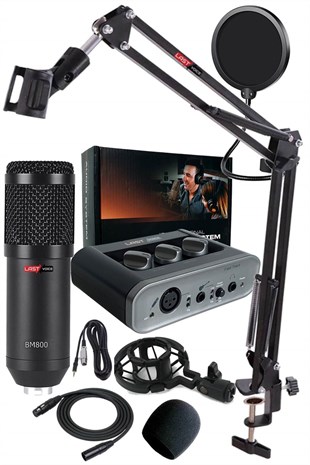 Lastvoice BM800 And Fast Track Mikrofon Ses Kartı+ Stand Set
